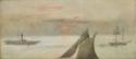 Édouard Manet, Boote auf dem Meer, Sonnenuntergang