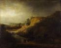 Rembrandt van Rhijn, Landschaft mit der Taufe des Kämmerers