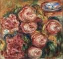 Pierre Auguste Renoir, Komposition mit Rosen und einer Tasse Tee