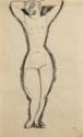 Amedeo Modigliani, Stehende Nackte mit erhobenen Armen
