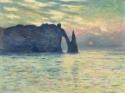 Claude Monet, Felsen, Étretat, Sonnenuntergang