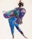 Marc Chagall, Monster mit violetten Maske. Kostümentwurf zum Ballett Der Feuervogel (L'oiseau de feu) von I. Strawinski