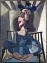 Pablo Picasso, Femme au chapeau assise dans un fauteuil