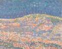 Piet Mondrian, Pointillistische Studie einer Düne mit einem Kamm rechts