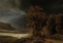 Rembrandt van Rhijn, Landschaft mit dem Gleichnis vom barmherzigen Samariter