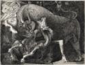 Pablo Picasso, Femme à la bougie, combat entre le taureau et le cheval