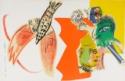 Marc Chagall, Komposition mit Fisch und Köpfen II. (XXe Siécle)
