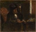 Edgar Degas, Degas, Edgar (1834-1917), Portrait du graveur Desboutin et du graveur Lepic, Öl auf Leinwand, Impressionismus, 1876-1877, Frankreich, Musée d'Orsay, Paris, .