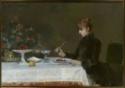 Louise Abbéma, Abbéma, Louise (1853-1927), Sarah Bernhardt à table, Gouache, Pastell auf Karton, Impressionismus, 1885, Frankreich, Petit Palais, Musée des Beaux-Arts de la Ville de Paris, .