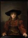 Rembrandt van Rhijn, Das Mädchen im Bilderrahmen (Die jüdische Braut)