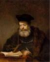Rembrandt van Rhijn, Der Gelehrte am Rednerpult (Der Vater der jüdischen Braut)