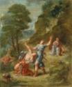 Eugène Delacroix, Vier Jahreszeiten, Der Frühling: Euridike wird beim Blumenpflücken von einer Schlange gebissen (Eurydikes Tod)