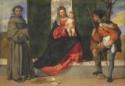 Tizian, Madonna mit dem Kind zwischen Heiligen Antonius von Padua und Rochus