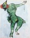 Marc Chagall, Grünes Monster. Kostümentwurf zum Ballett Der Feuervogel von I. Strawinski
