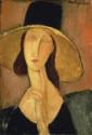 Amedeo Modigliani, Jeanne Hébuterne mit großem Hut