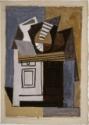 Pablo Picasso, Obstschale und Mandoline am Buffet