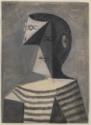 Pablo Picasso, Brustbild eines Mannes im gestreiften Trikot (Buste d'homme en tricot rayé)