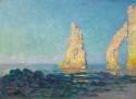 Claude Monet, Felsnadel Aiguille bei Étretat, Ebbe