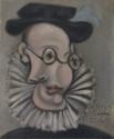 Pablo Picasso, Porträt von Jaume Sabartés (1881-1968) mit Halskrause und Hut
