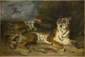 Eugène Delacroix, Junger Tiger mit seiner Mutter spielend