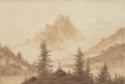 Caspar David Friedrich, Gebirgige Landschaft mit Nebel in den Tälern