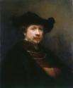 Rembrandt van Rhijn, Selbstbildnis mit der flachen Kappe