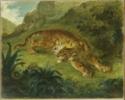 Eugène Delacroix, Tiger und Schlange