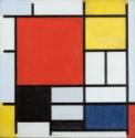 Piet Mondrian, Komposition mit großer roter Fläche, Gelb, Schwarz, Grau und Blau