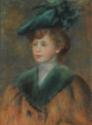 Pierre Auguste Renoir, Porträt einer jungen Frau mit grünem Hut